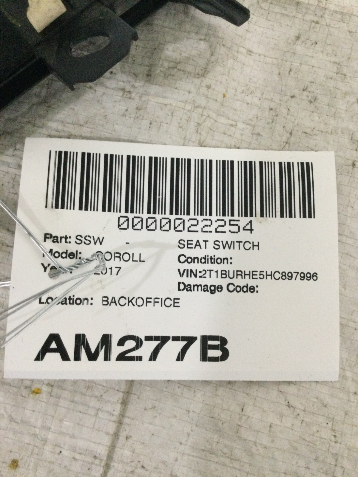 2017 Toyota Corolla Heated Seat Switch Control OEM