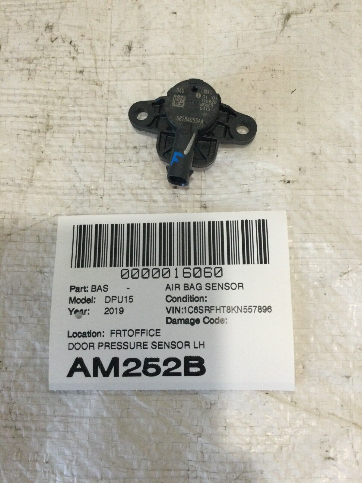 2019 RAM 1500 SRS Front Left Driver Side Door Pressure Sensor OEM