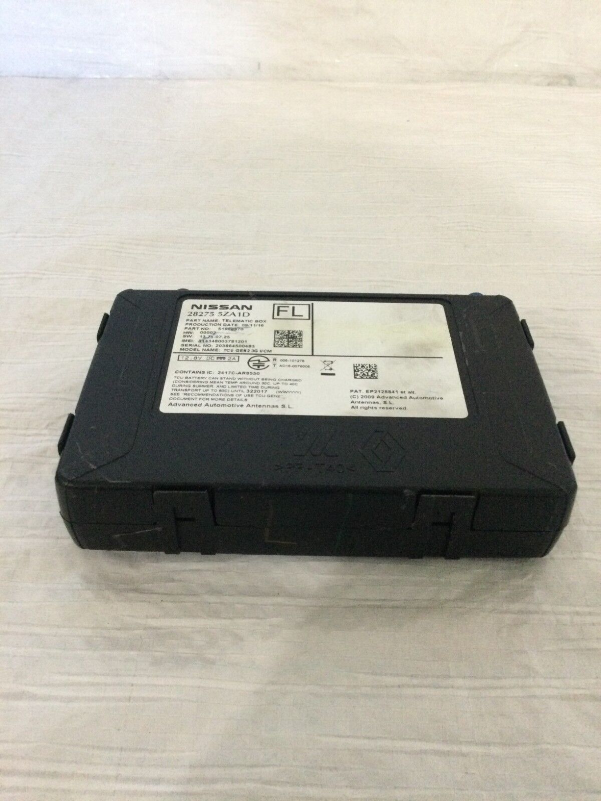 28275 5ZA1D 2017 Infiniti Q50 Telematic Contrl Module OEM