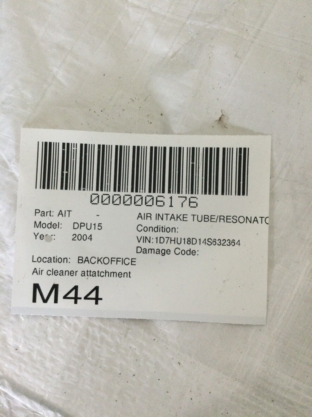 2003-2008 Dodge Ram 1500 5.7L Air Intake Hose Duct 53032169AC OEM