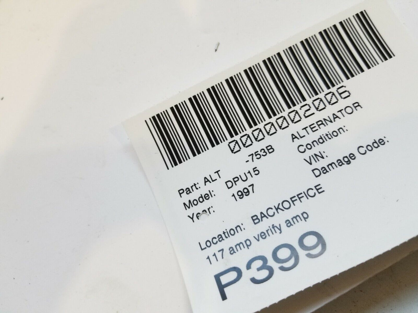 1993-1997 Dodge Ram 1500 Alternator Motor 3.5L