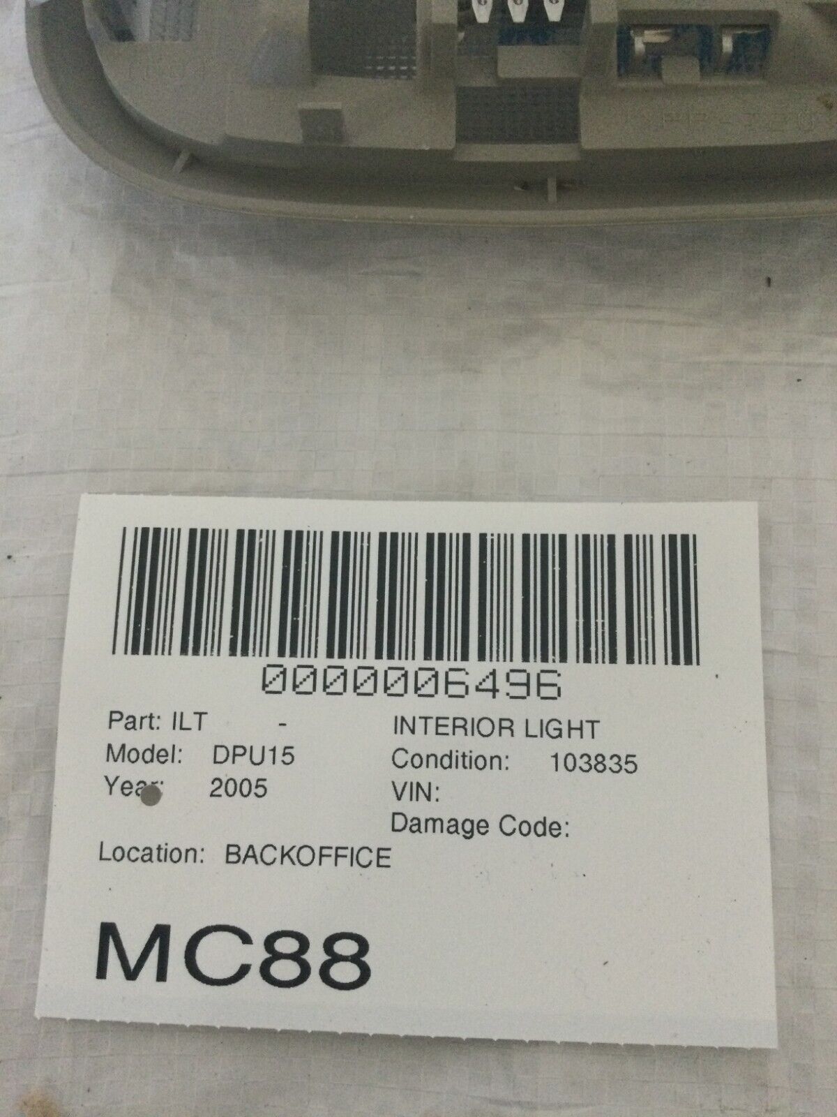 2005 Dodge Ram 1500 Interior Light OEM