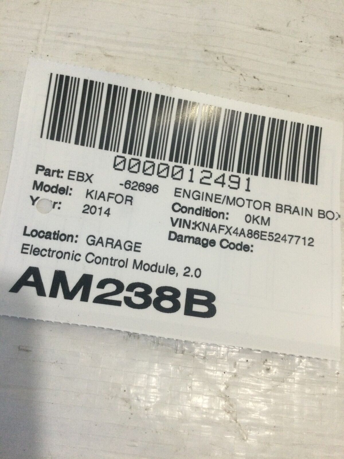 Engine ECM Control Module 2.0L Fits 14 FORTE 39131-2EYB2 391312EYB2