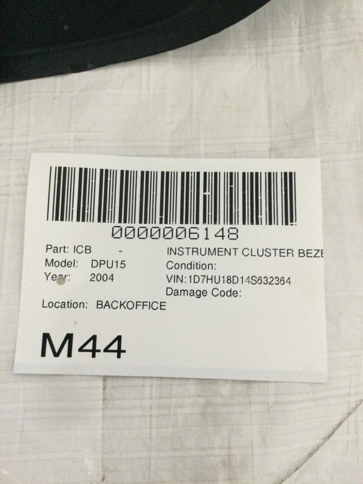 2004-2005 Dodge Ram 1500 Speedometer Cluster Surround Trim Bezel OEM 5GZ93XDVAC