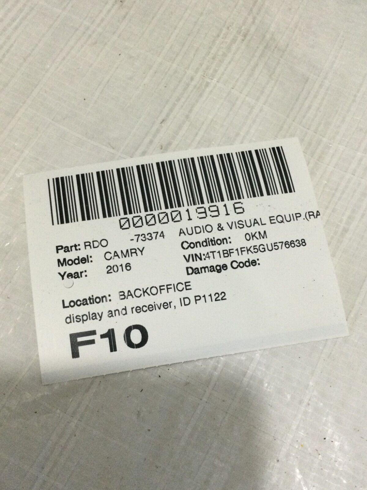 Toyota Camry 15-17 Radio Receiver Info Screen Display 86140-06680 OEM