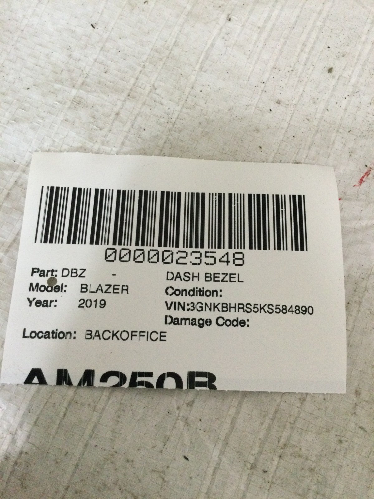 2019 Chevrolet Blazer Dash Bezel OEM