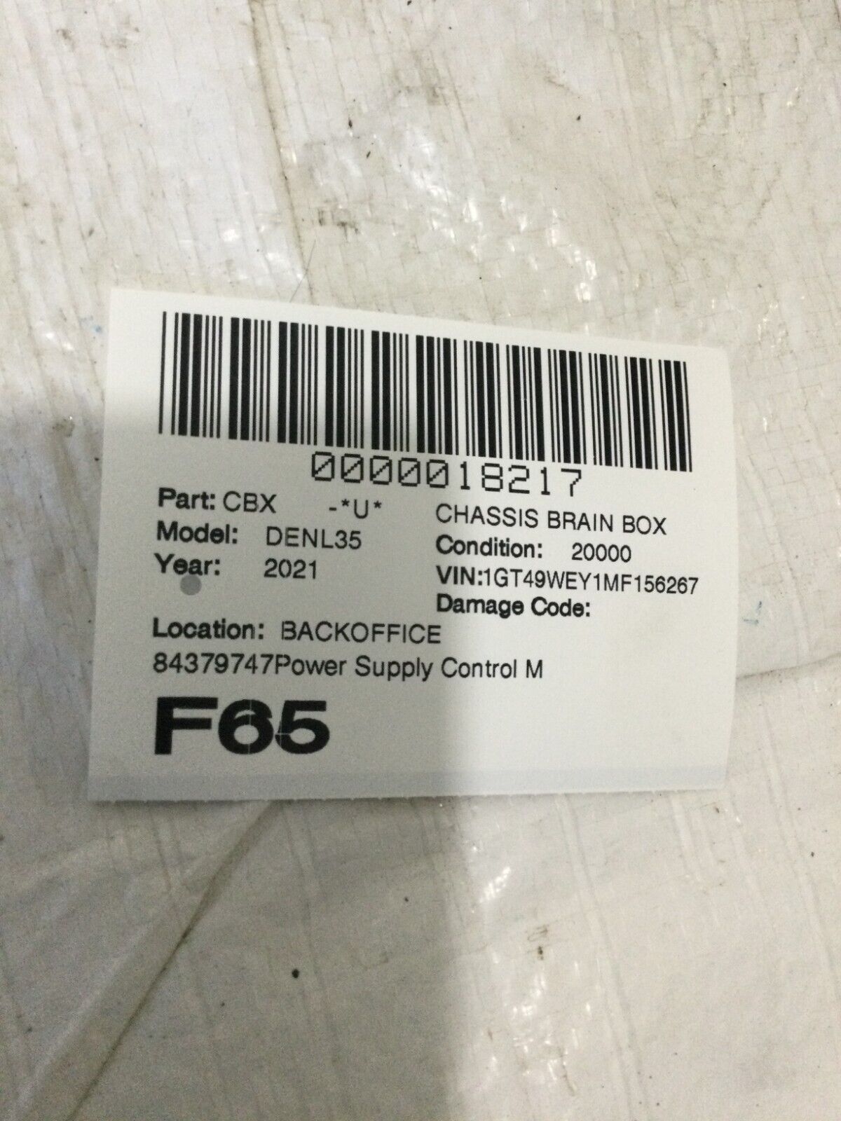 2019-2022 GMC Sierra 3500HD A/C D/C Power Inverter 84379747 OEM