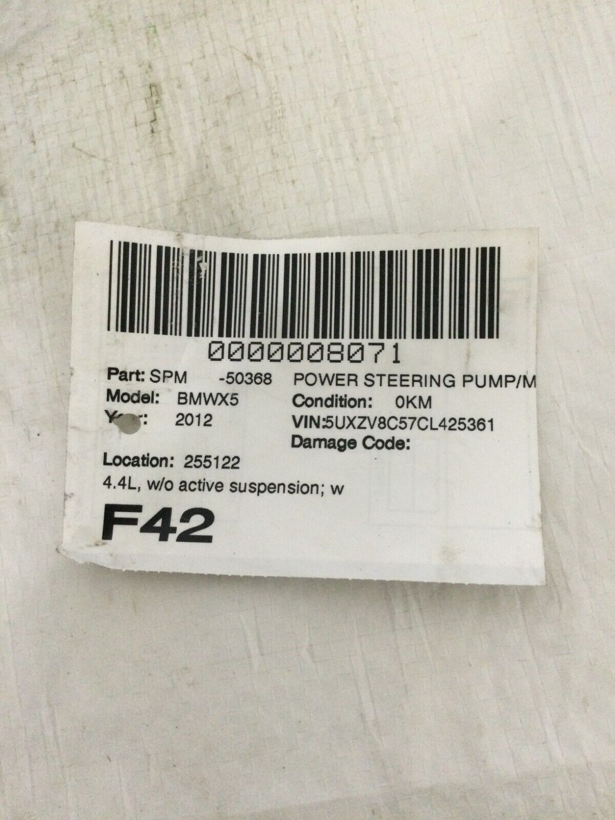 BMW X5 E70 4.4L Power Steering Pump OEM 2011 - 2013