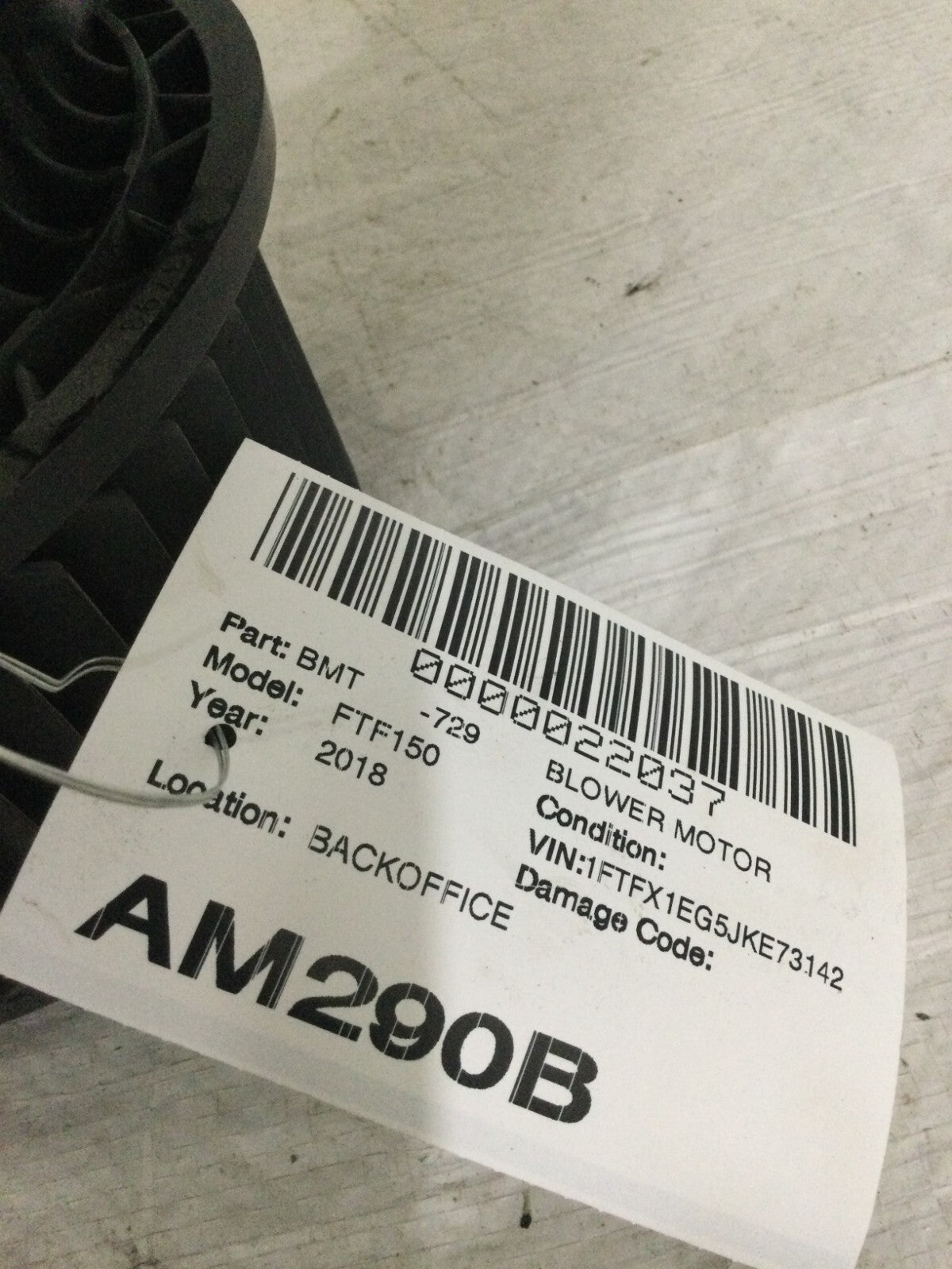 2018 Ford F-150 Blower Motor FL3H-19846-AG OEM