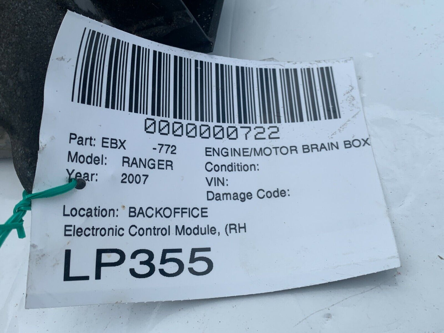 Engine ECM Control Module 2.3L A/T Ford Ranger 7L5A12A650APG 7L5A-12A650-APG