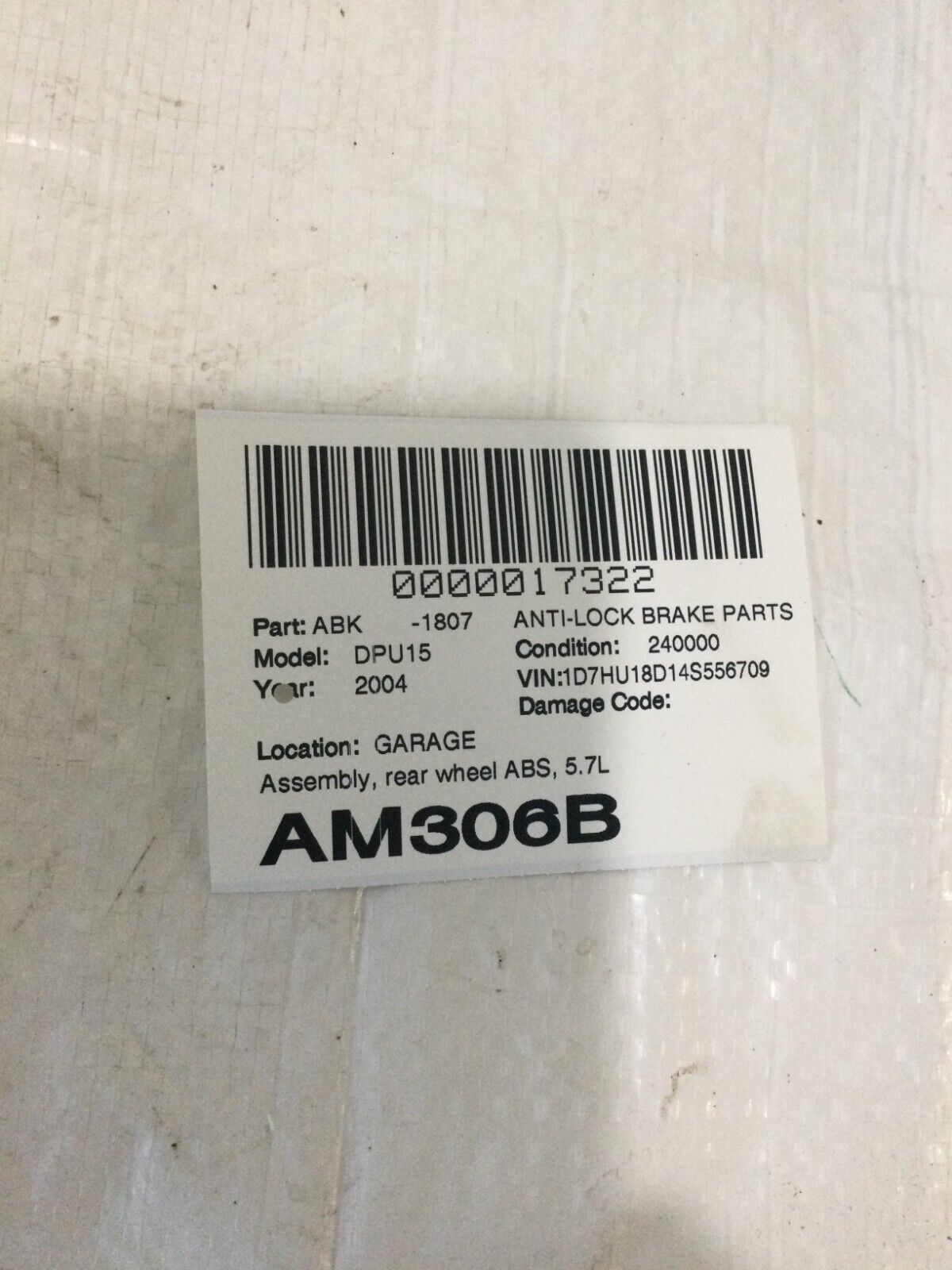 2004 Dodge Ram 1500 Abs Pump Control Module OEM