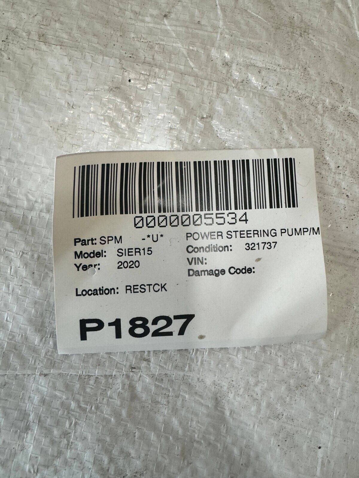 2020 GMC Sierra 1500 Electric Power Steering Gear Motor OEM