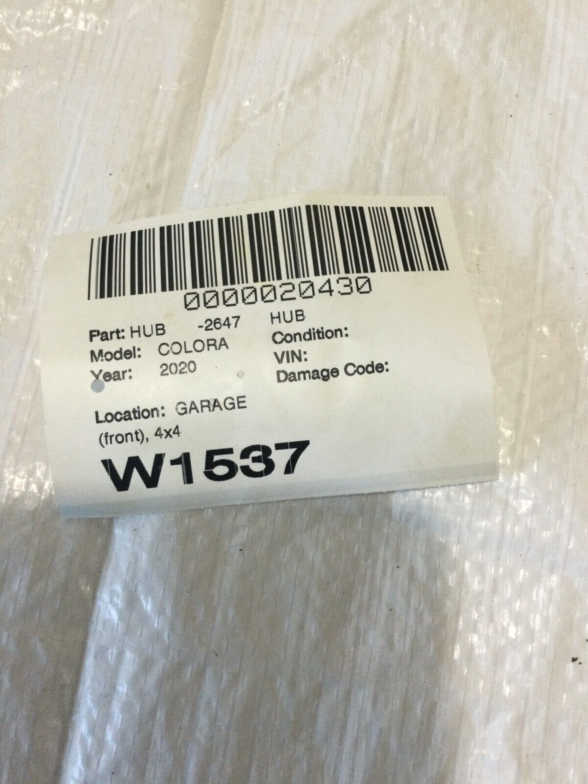 2020 Toyota Corolla Front Wheel Bearing Hub OEM