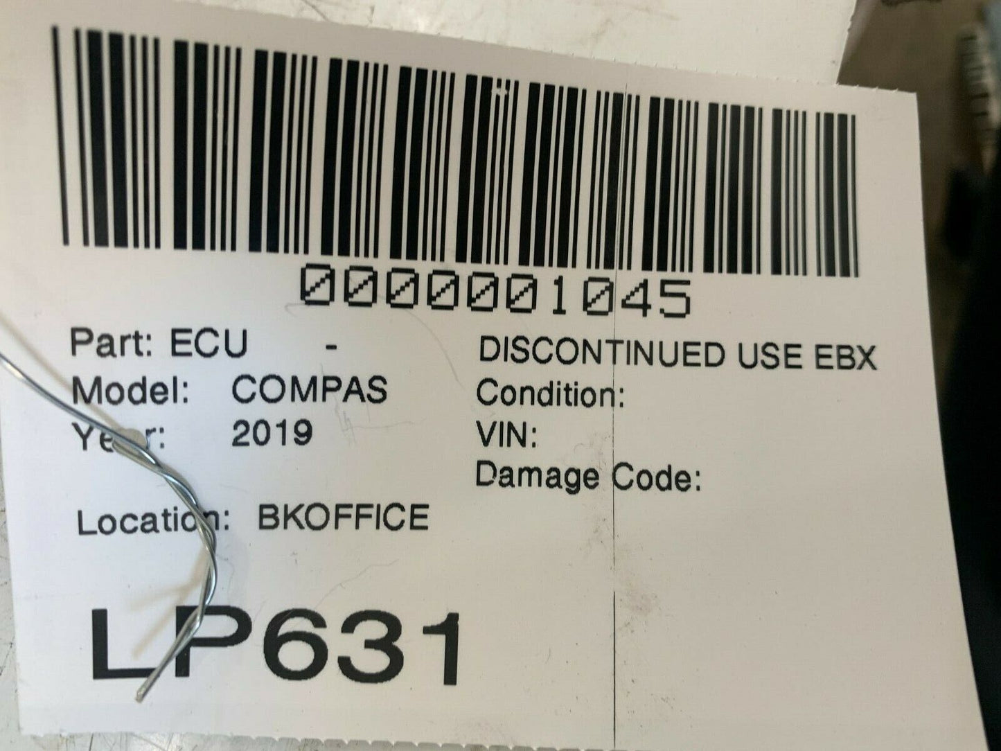 2018-2021 Jeep Compass Computer Brain Engine EBX ECU ECM Module 68342095AA OEM