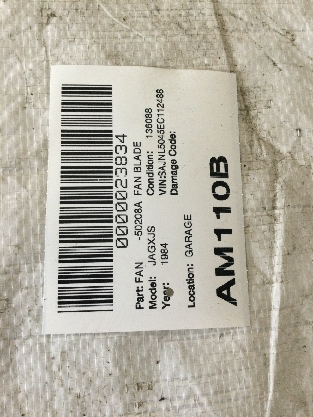 1984 Jaguar XJS 5.3L Fan Blade OEM MARKED DAMAGE