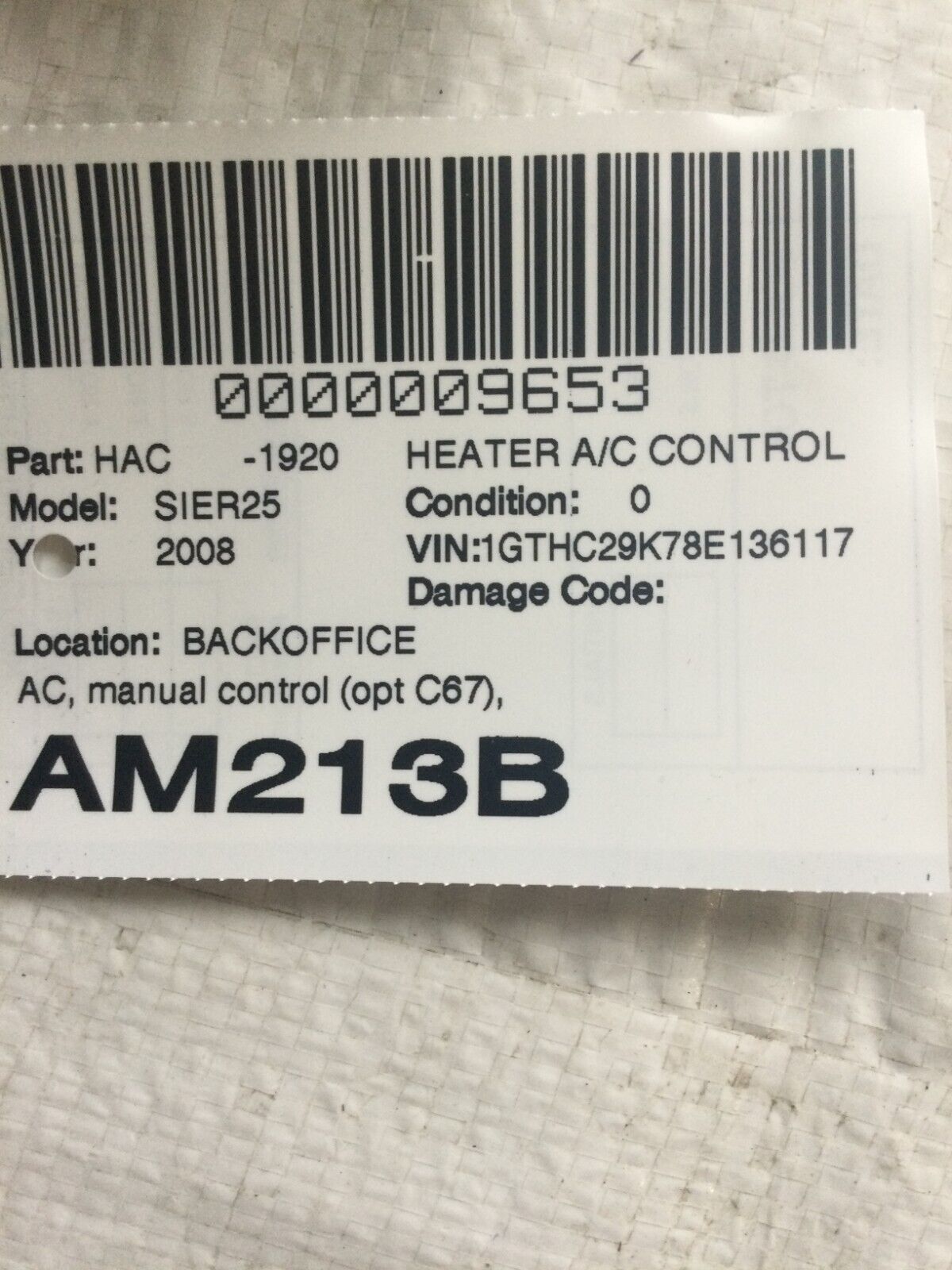 07-09 Chevy Silverado GMC Sierra A/C Heater Temperature Climate Control Unit OEM