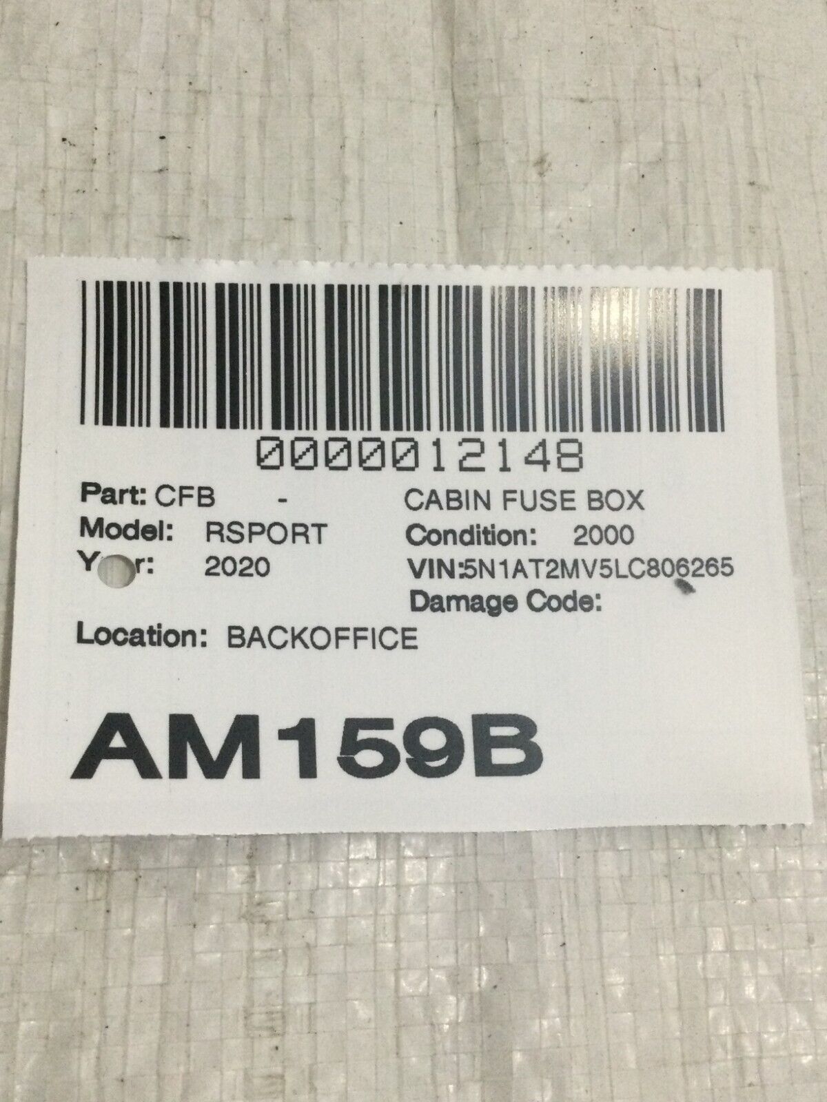 2020 Nissan Rogue Cabin Fuse Box Junction Block OEM