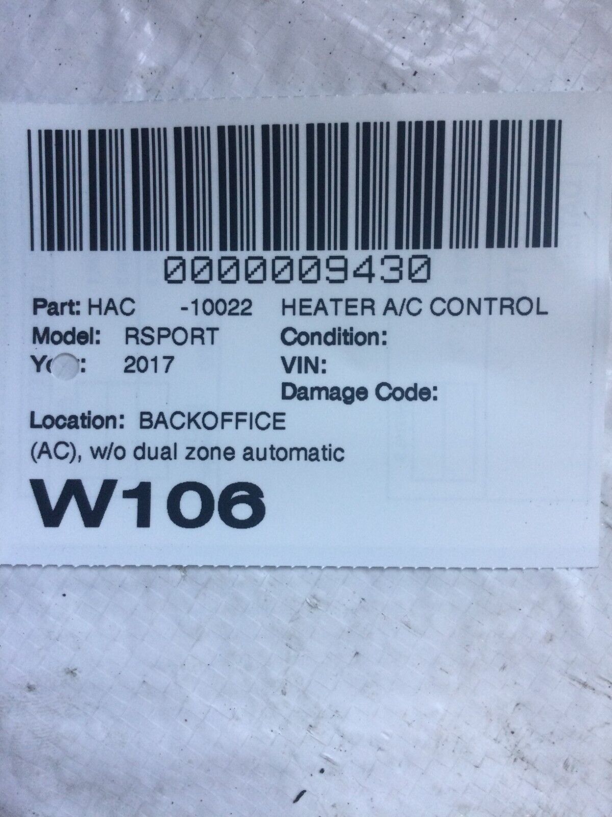 2017 2018 2019 Nissan Rogue AC Heater Climate Control Temp Module 27500-7FE0A