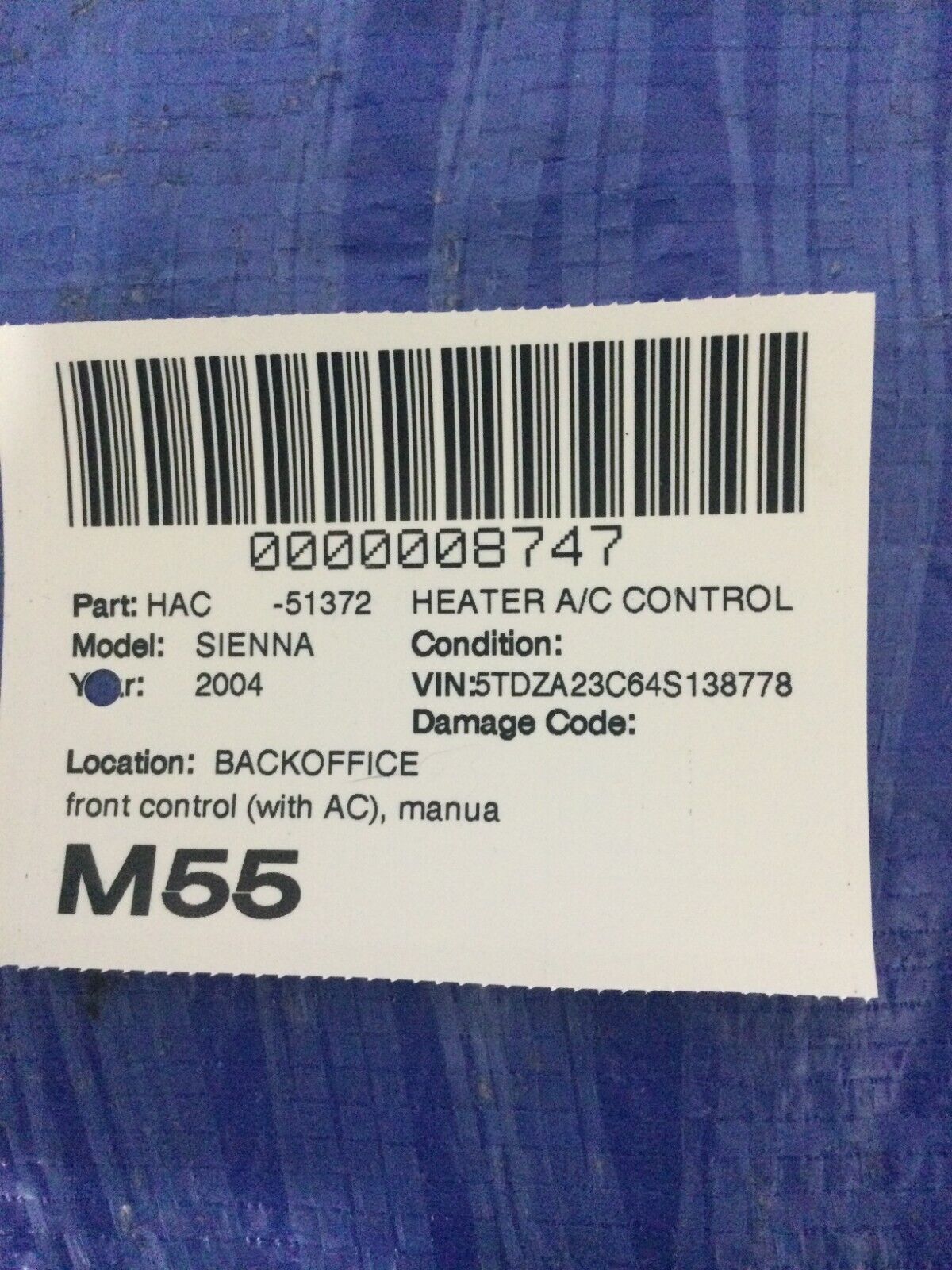 2004-2005 Toyota Sienna Ac Heater Climate Control Temperature OEM 84010-08010