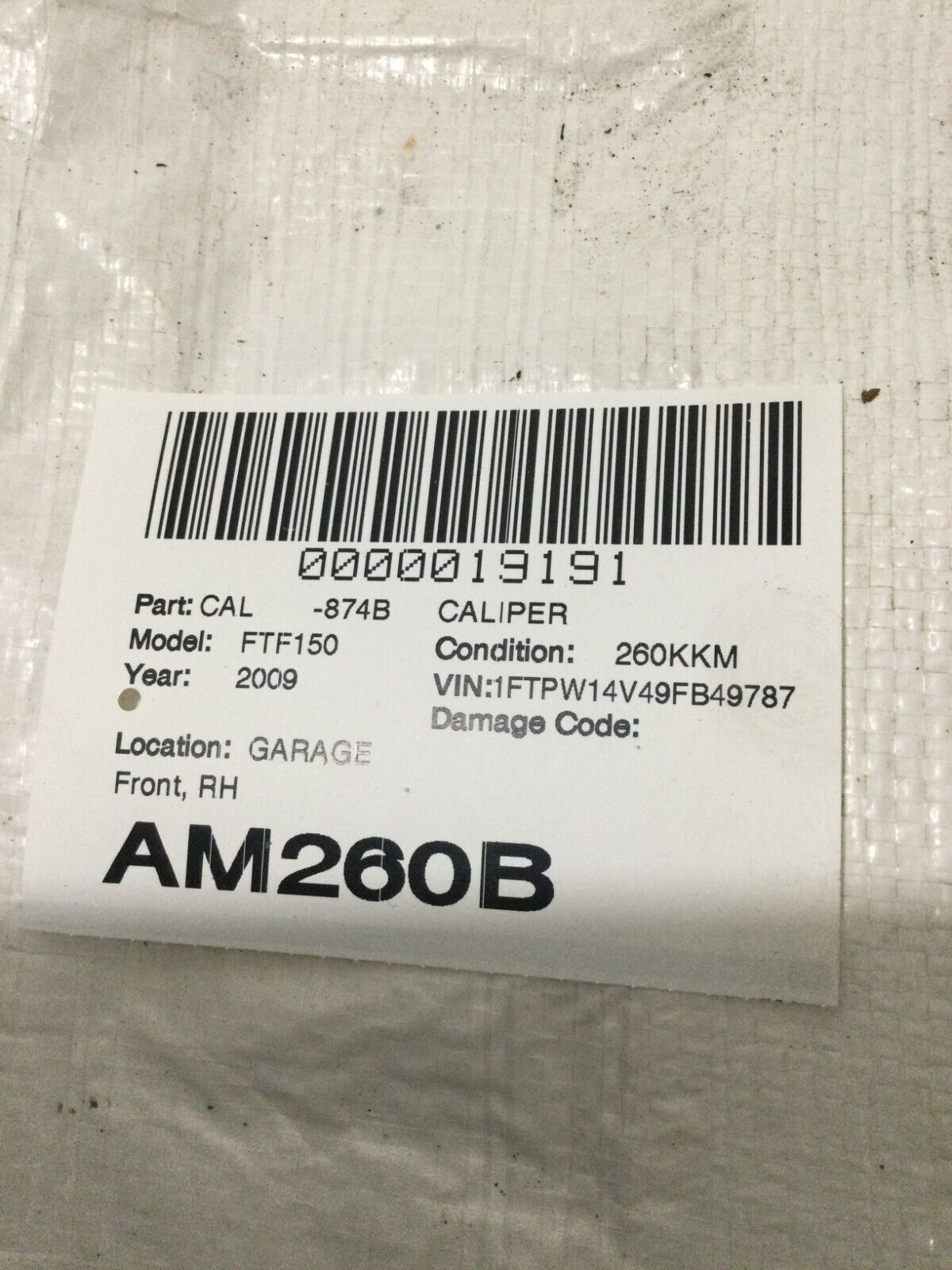 2018 Ford F-150 F150 Front Right Brake Caliper OEM
