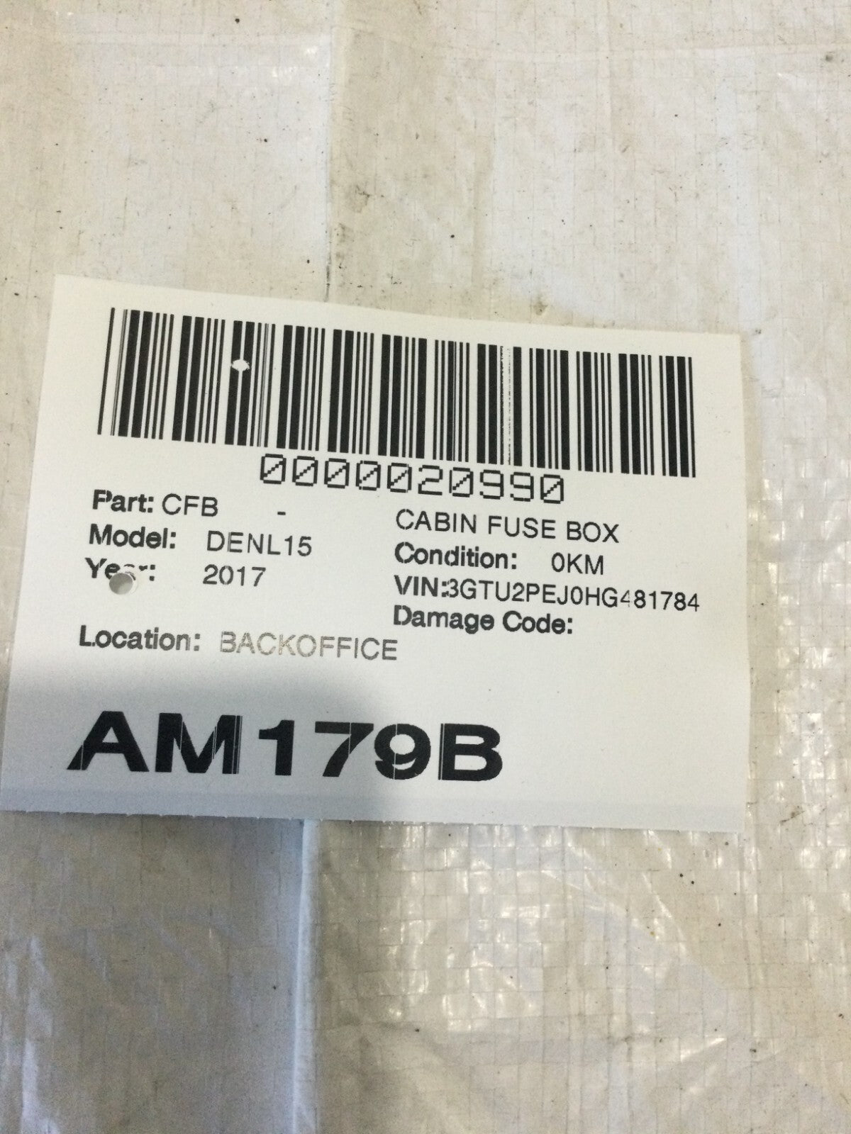 2017 GMC Sierra 1500 Denali Cabin Fuse Relay Box 23459422 OEM