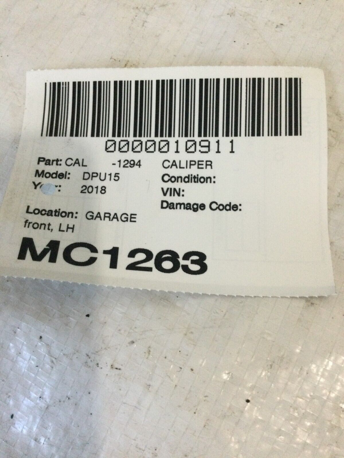 2018 Dodge Ram 1500 Front Left Brake Caliper OEM