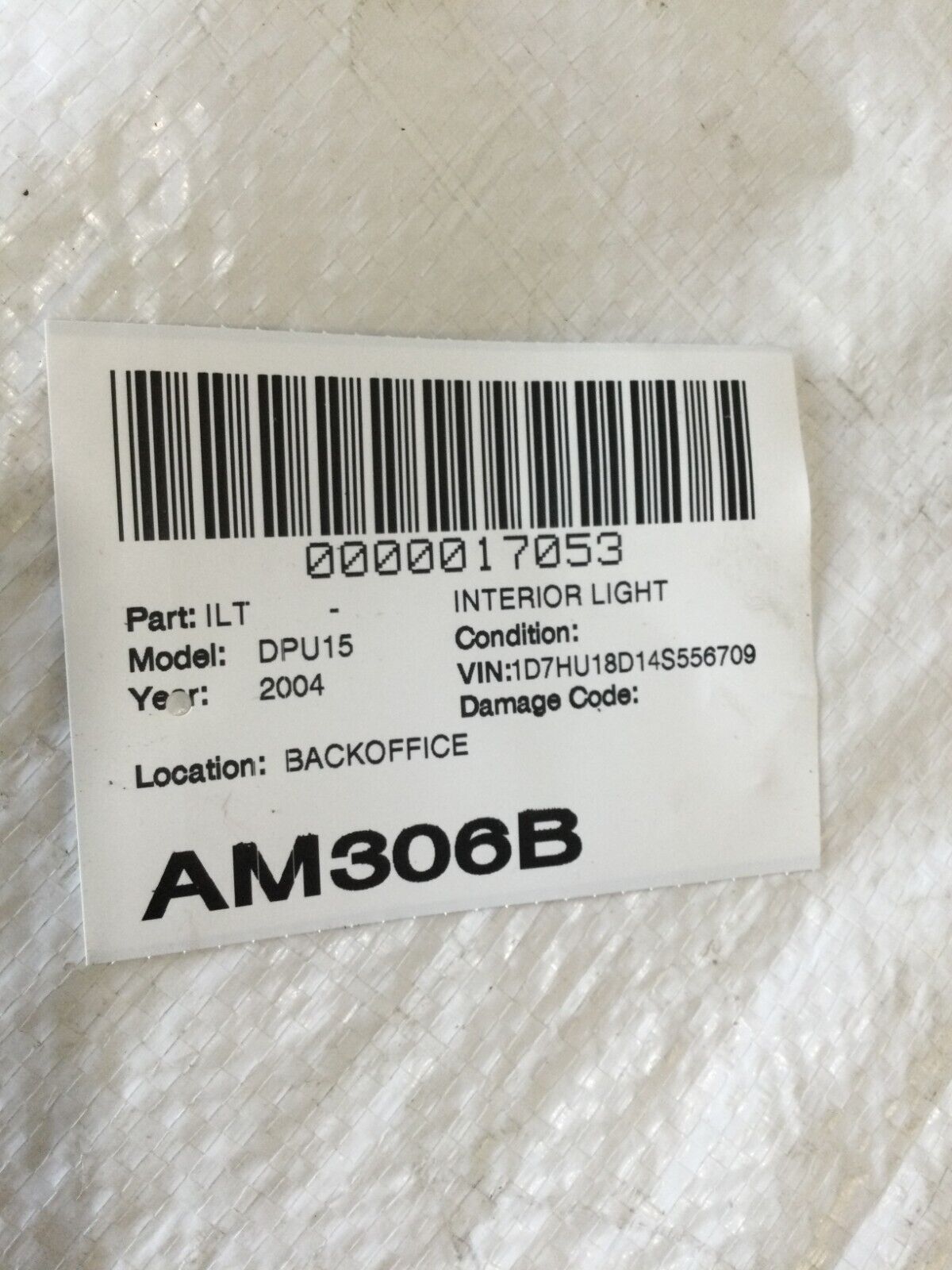 2004 Dodge Ram 1500 Interior Dome Map Light OEM