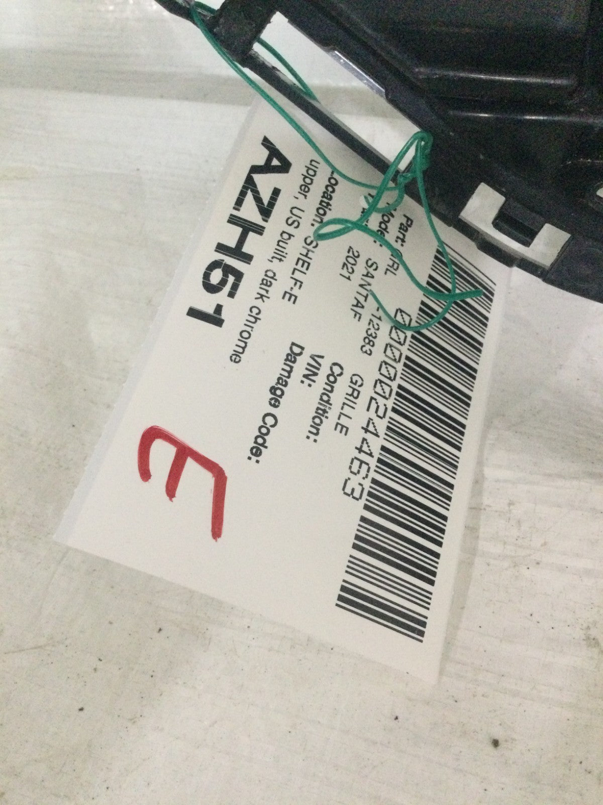 2021-2023 Hyundai Santa Fe Front Upper Bumper Grill OEM MARKED DAMAGE