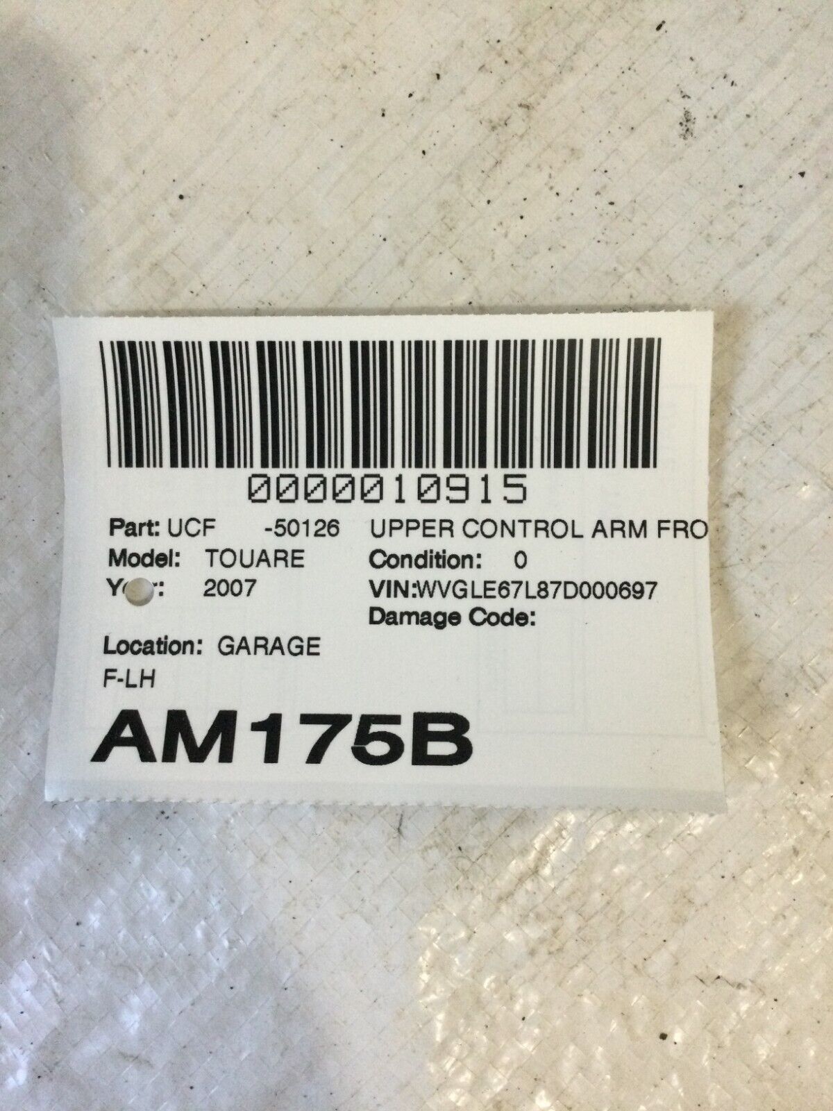 2004-2010 Volkswagen Touareg Front Left Upper Control Arm 7L0407047A OEM