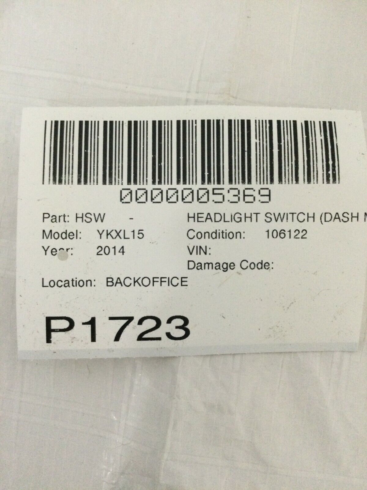 25810643 2014 GMC Yukon XL 1500 Headlight Dimmer 4X4 Control Switch OEM