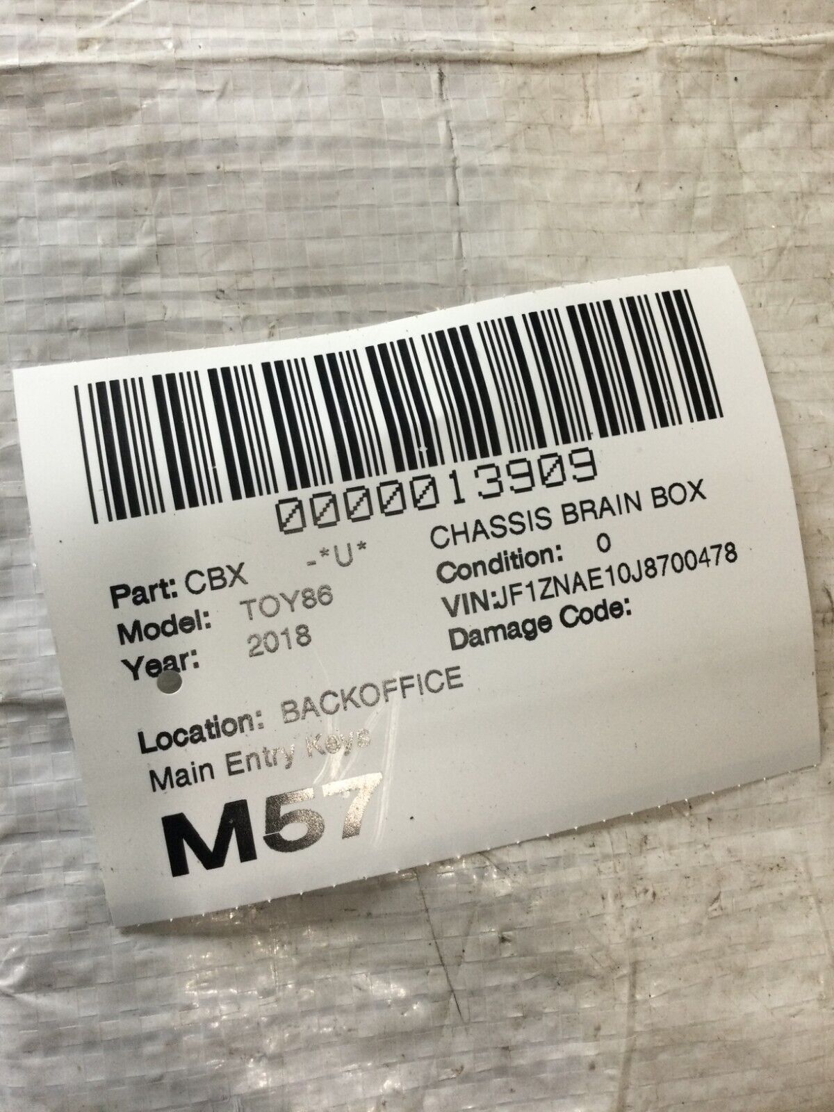 2018 Toyota 86 Keyless Entry Control Module OEM 88801CA350