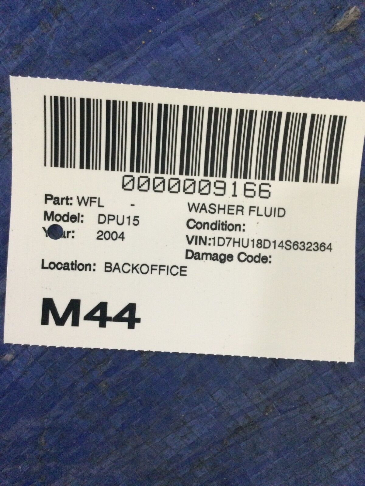 2004 Dodge Ram 1500 Windshield Washer Fluid Reservoir Tank 55077319AA OEM