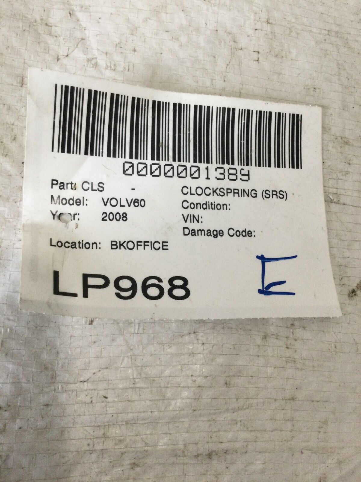 2005-2008 Volvo S60 Clock Spring Assembly OEM