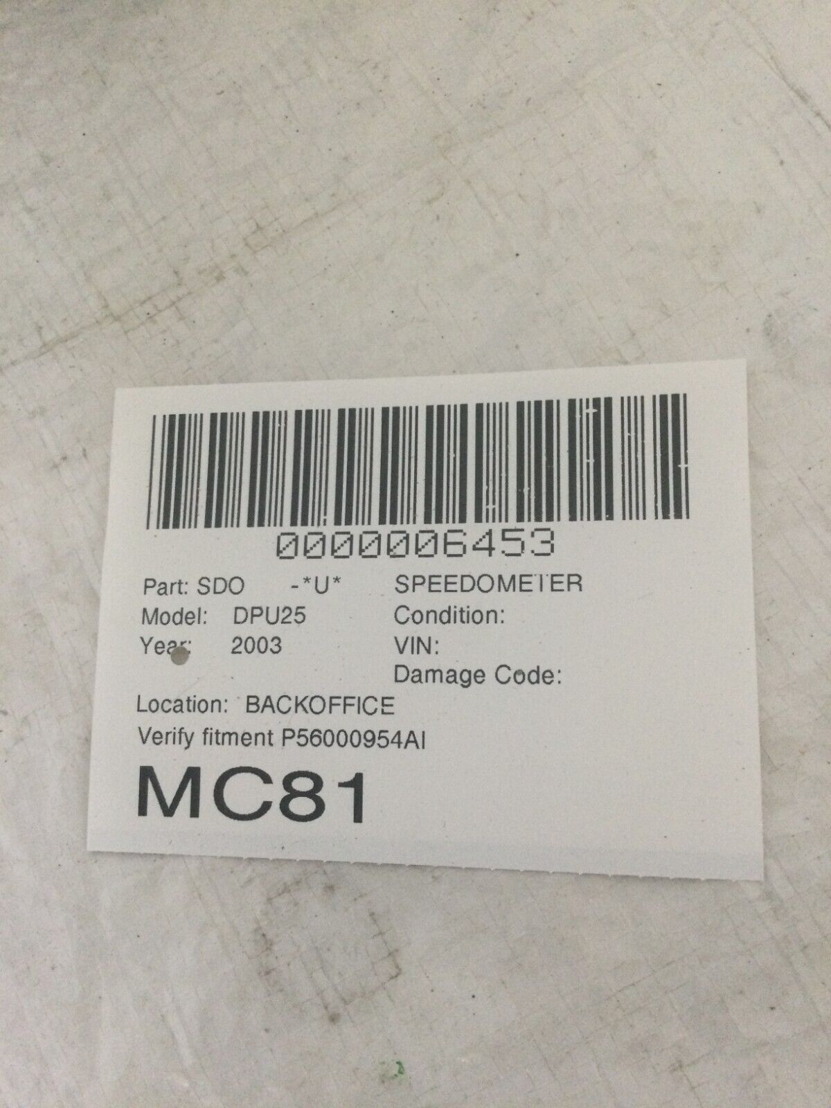 2003 Dodge Ram 2500 Speedometer Cluster KPH 56000954AI OEM 4.7L