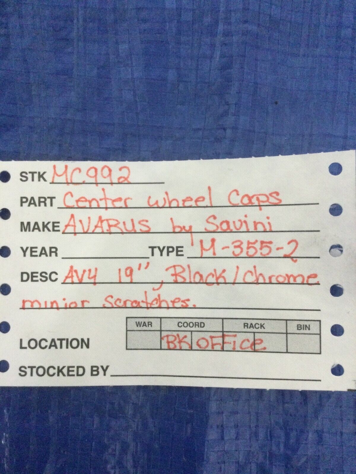 Avarus by Savini Chrome / Black Custom Wheel Center Cap M-355-2 (2 CAPS)