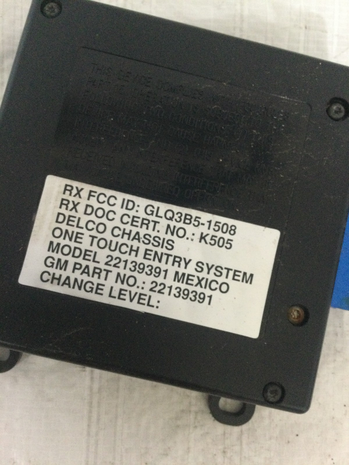 1997 Cadillac Seville Remote Keyless Entry Module OEM 22139391