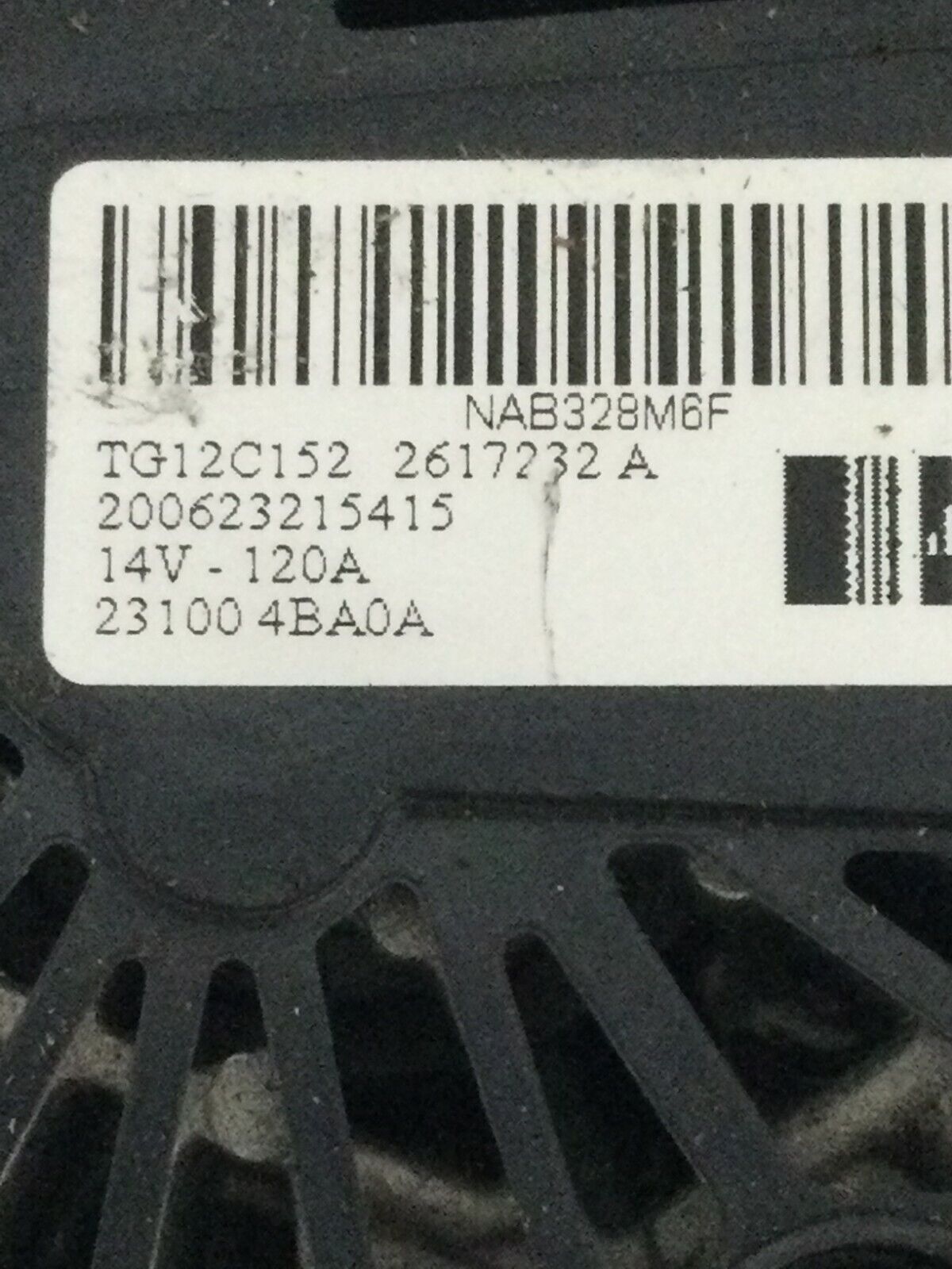 2020 Nissan Rogue Alternator Motor 231004BA0A OEM 2.5L