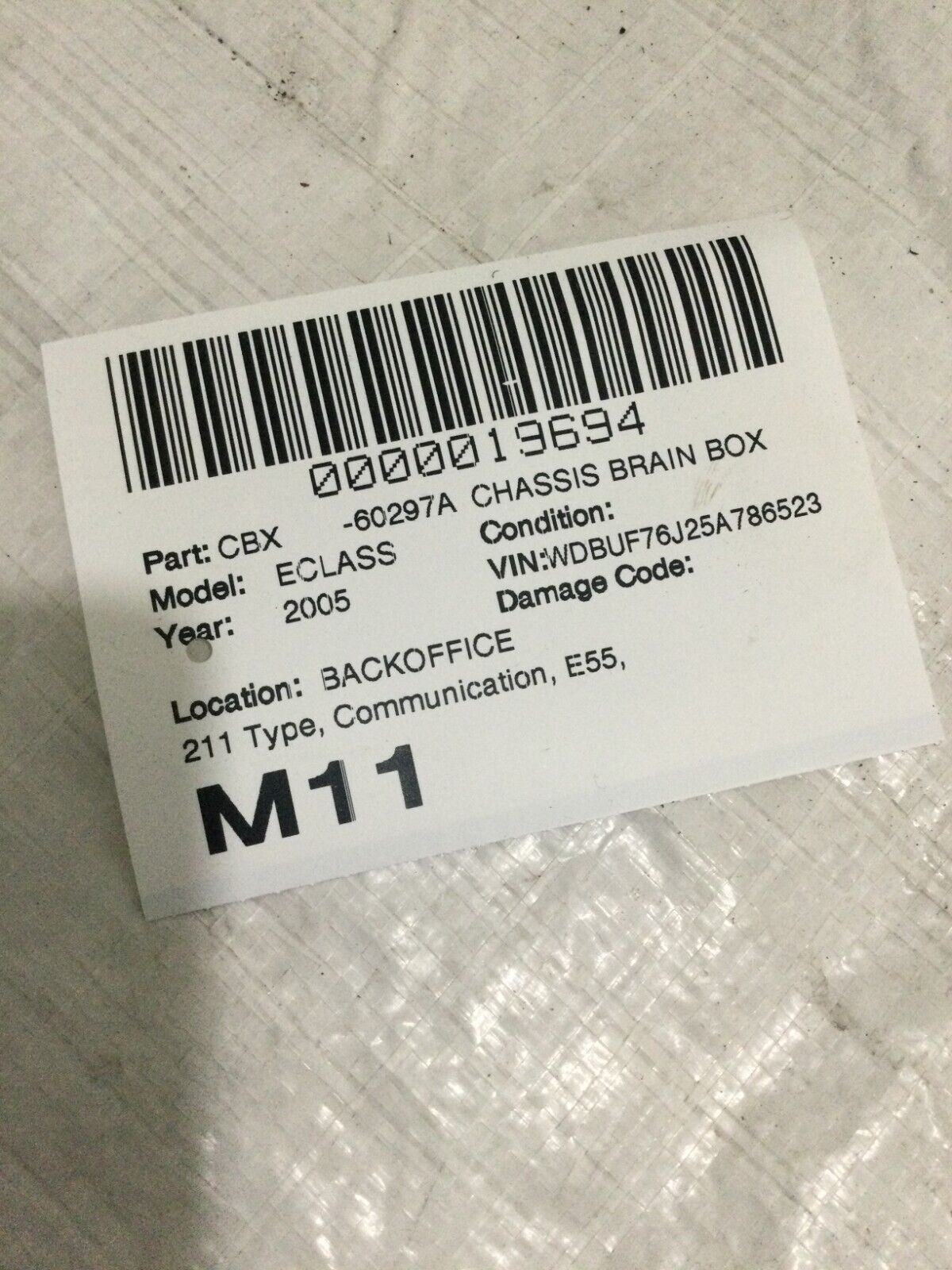 2005 Mercedes-Benz E-Class Communication Control Module OEM