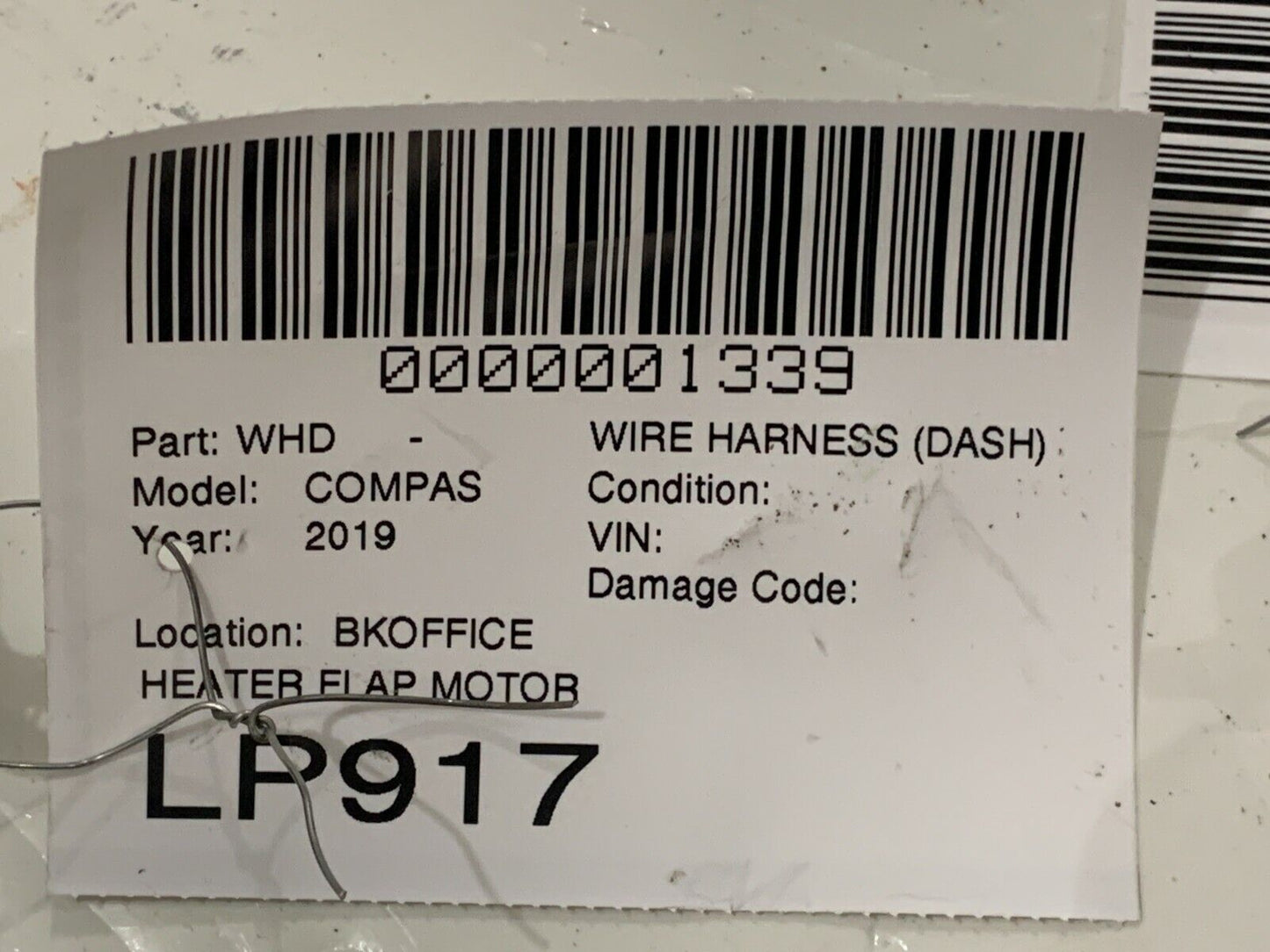 Heater Blend Door Actuator 2019 Jeep Compass OEM