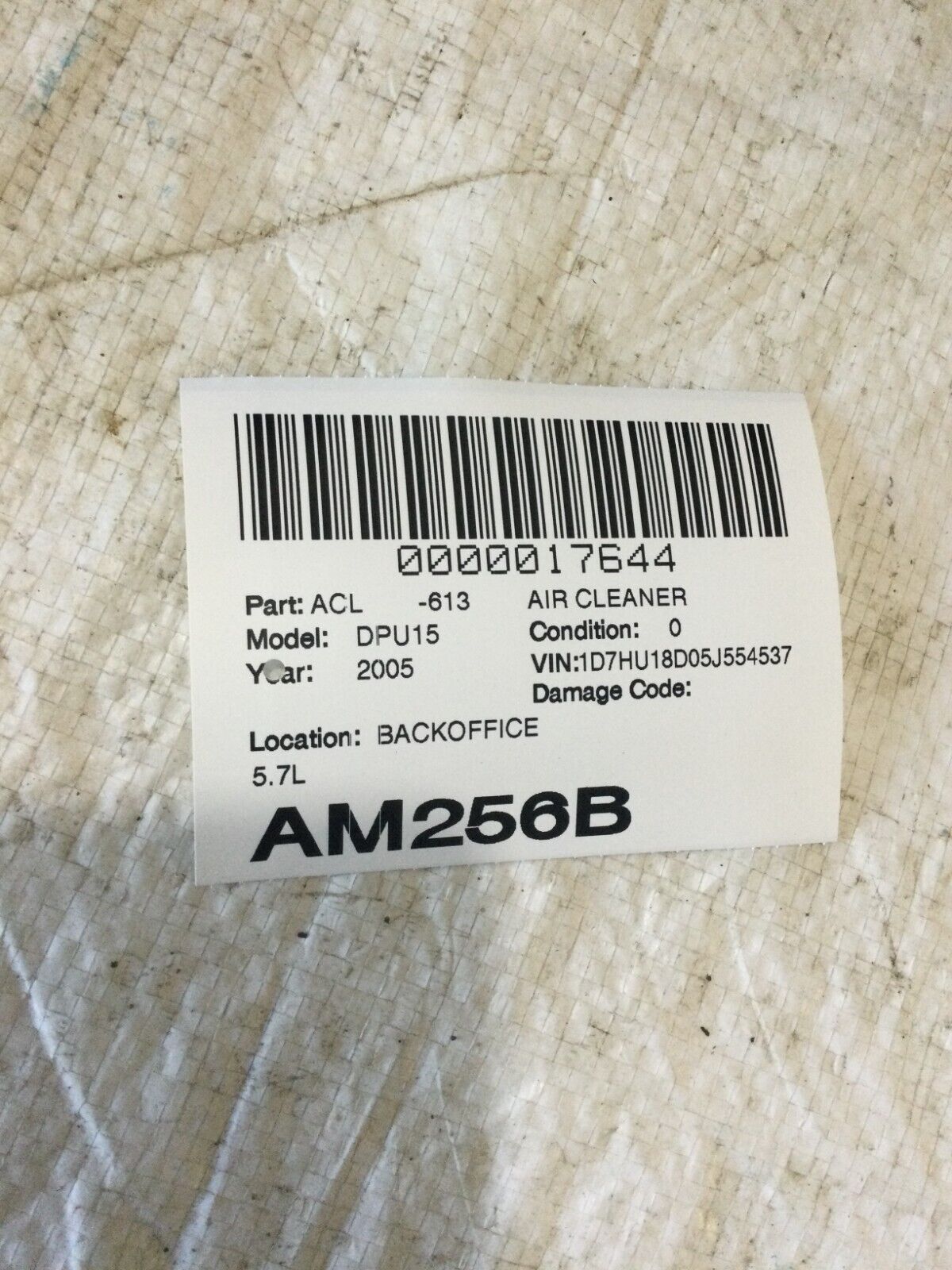 2005 Dodge Ram 1500 Air Cleaner Filter Box Assembly OEM