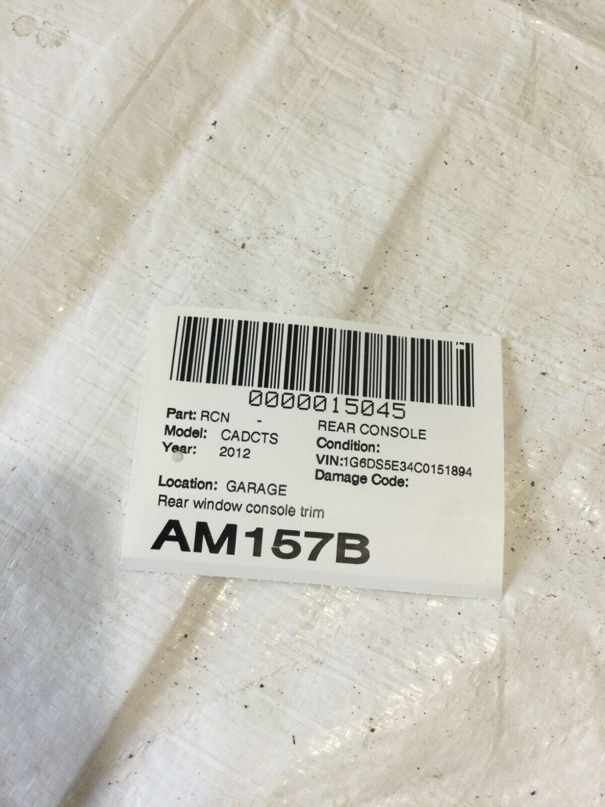 Rear Window Panel Trim OEM For 2008-2014 Cadillac CTS