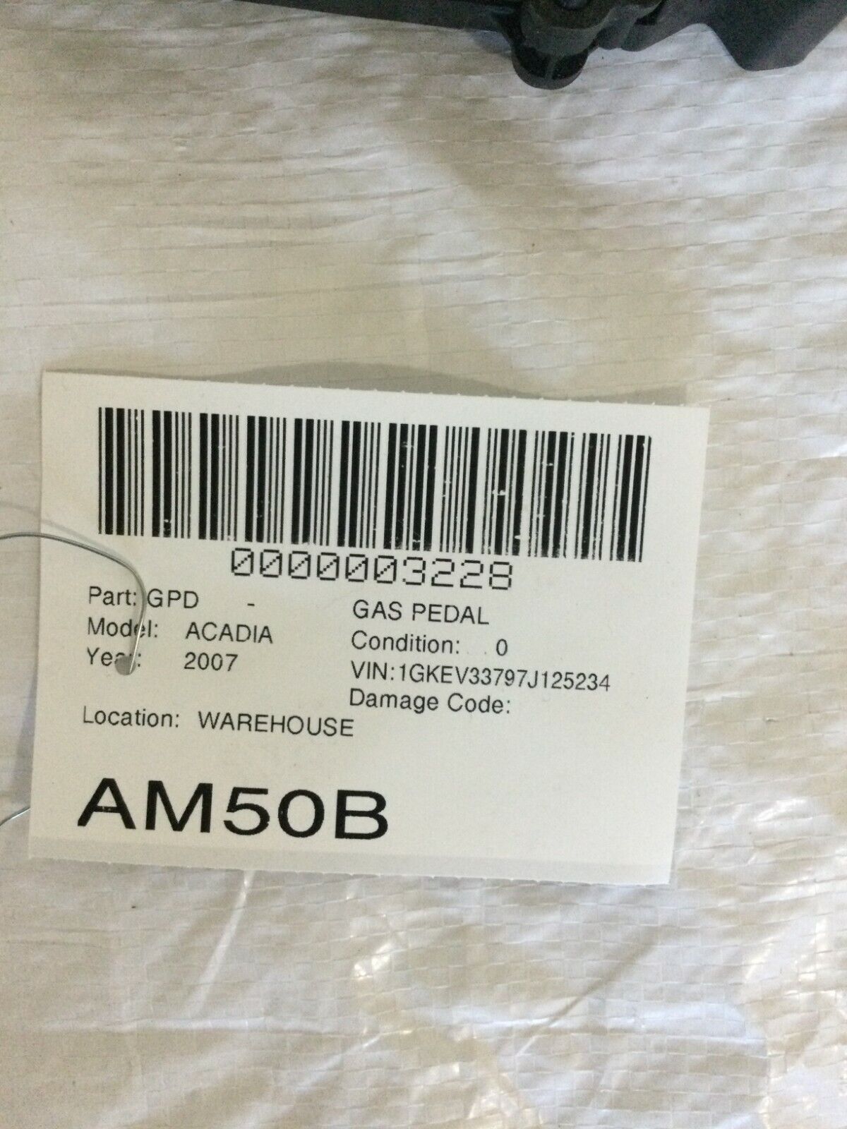 2007-2009 GMC Acadia Accelerator Gas Pedal OEM