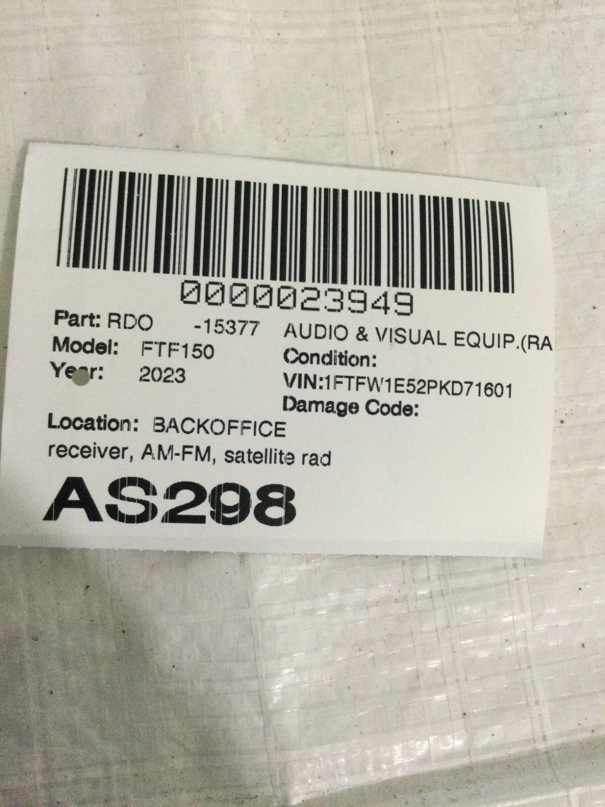 2023 Ford F150 F-150 Radio Audio Receiver OEM ML3T-18K810-FDK