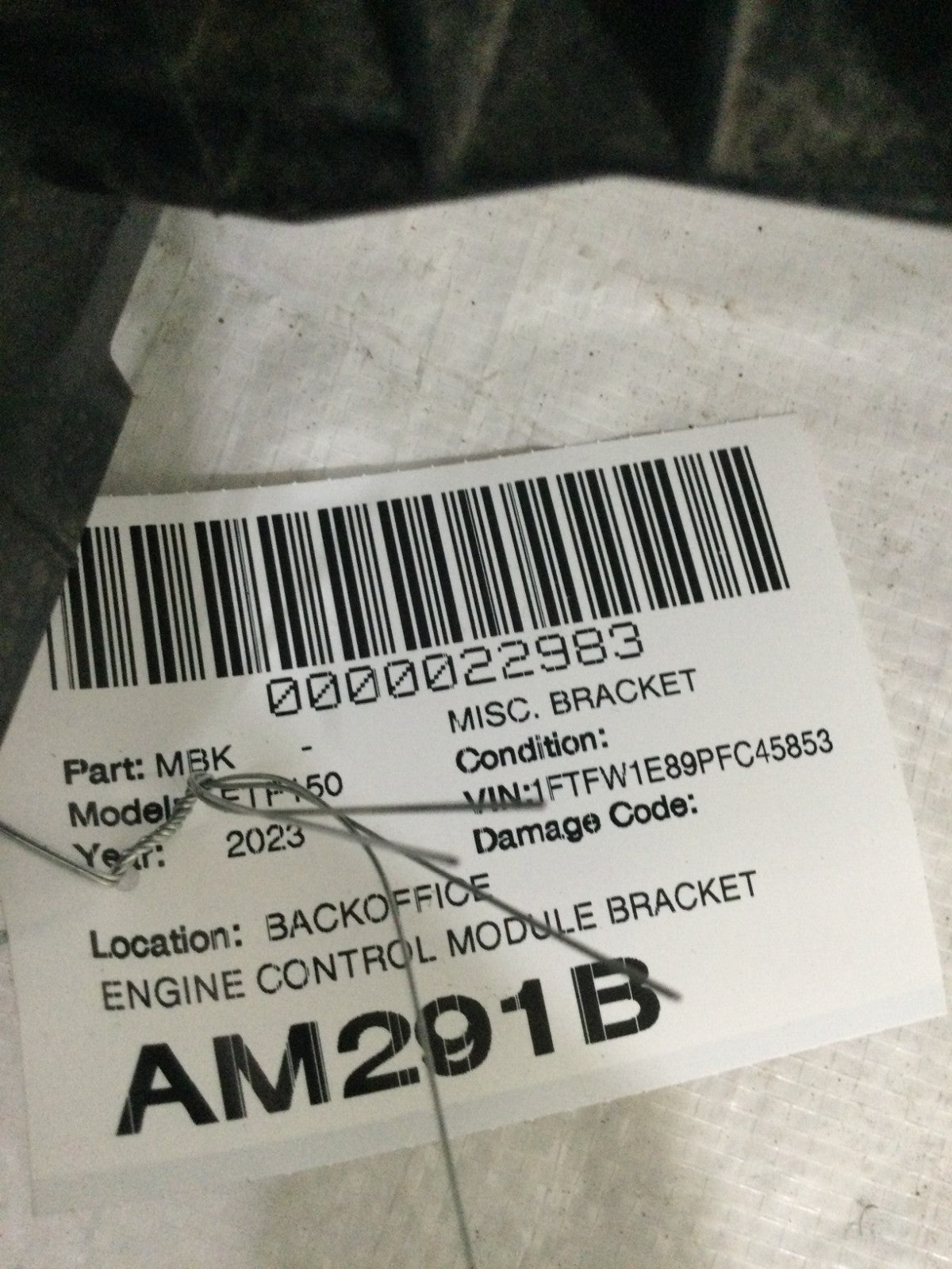 2023 Ford F150 F-150 Engine Control Module Bracket Unit OEM MARKED DAMAGE