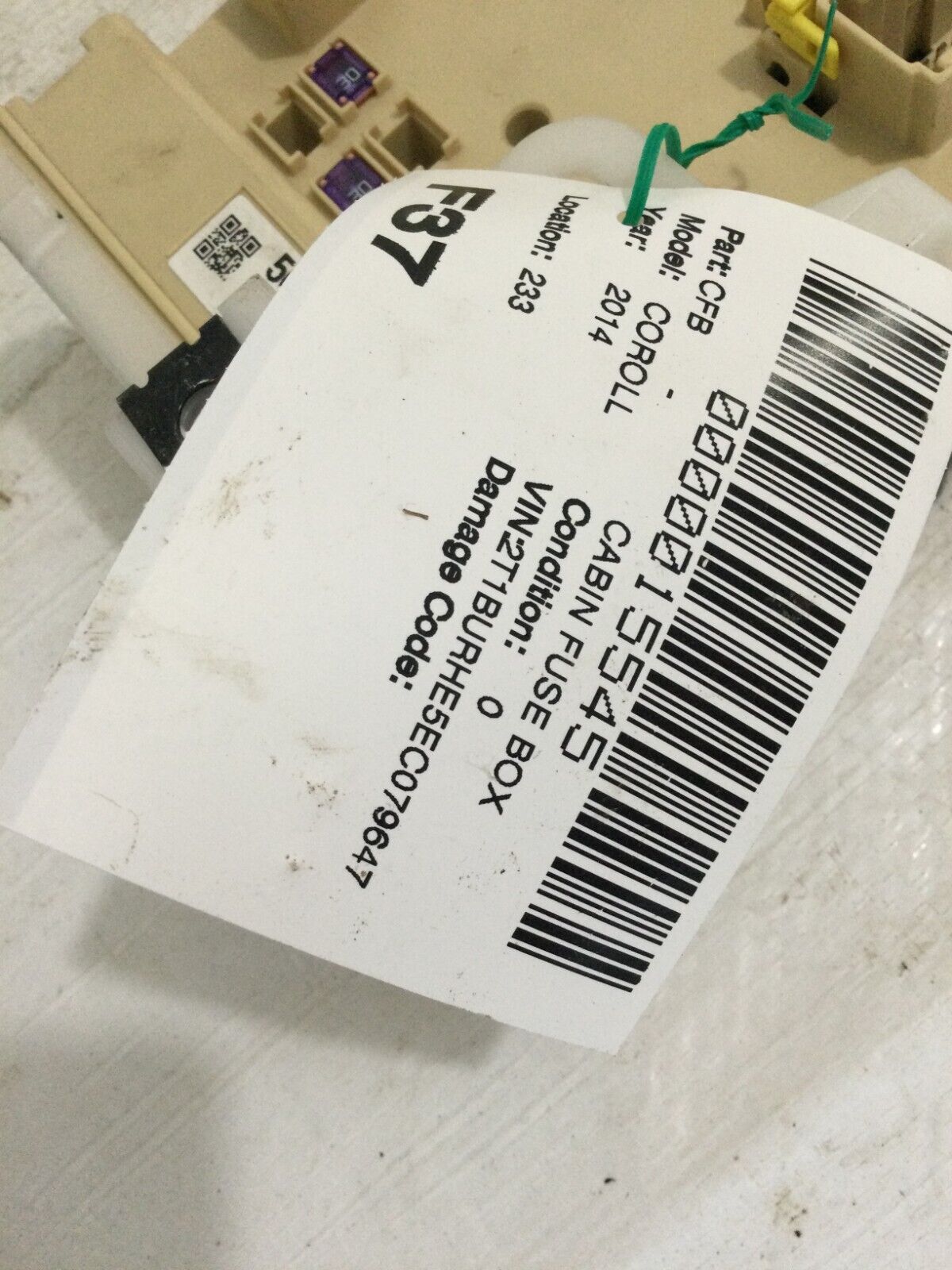 14 15 16 Toyota Corolla 82730-02G60 Fusebox Fuse Box Relay Unit Module OEM