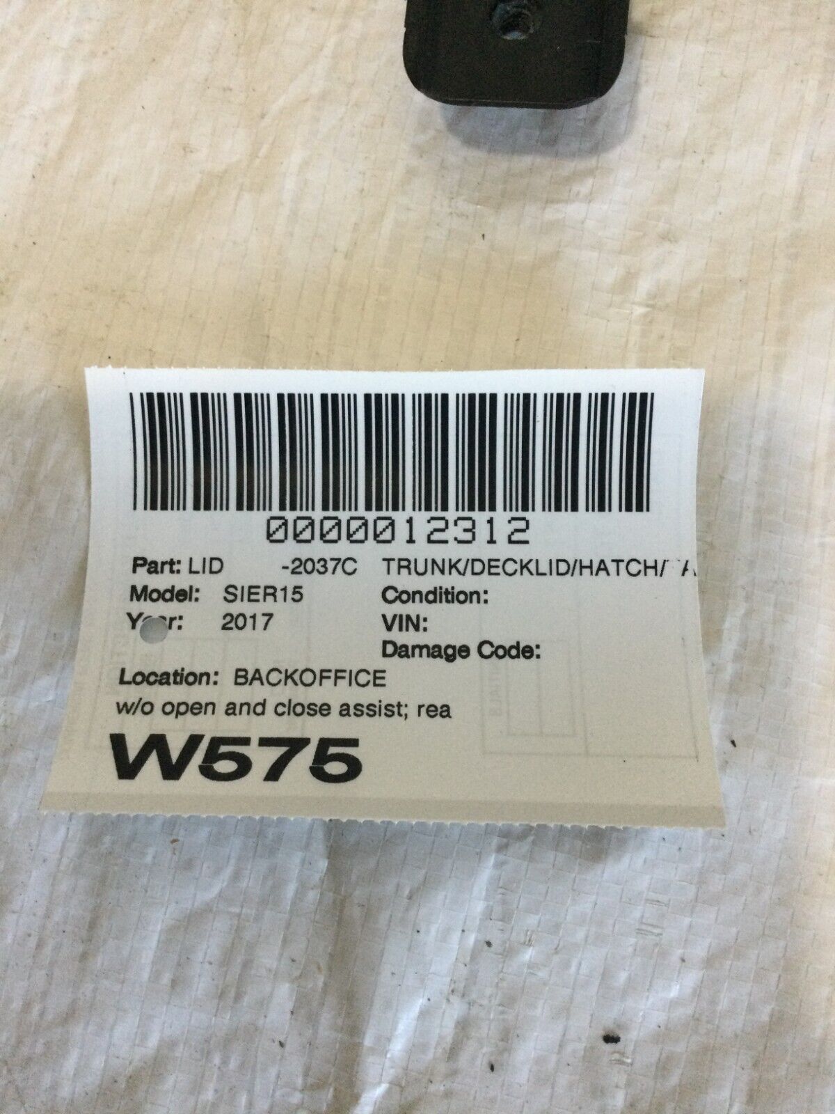 2019 GMC Sierra 1500 Tailgate lock Actuator OEM