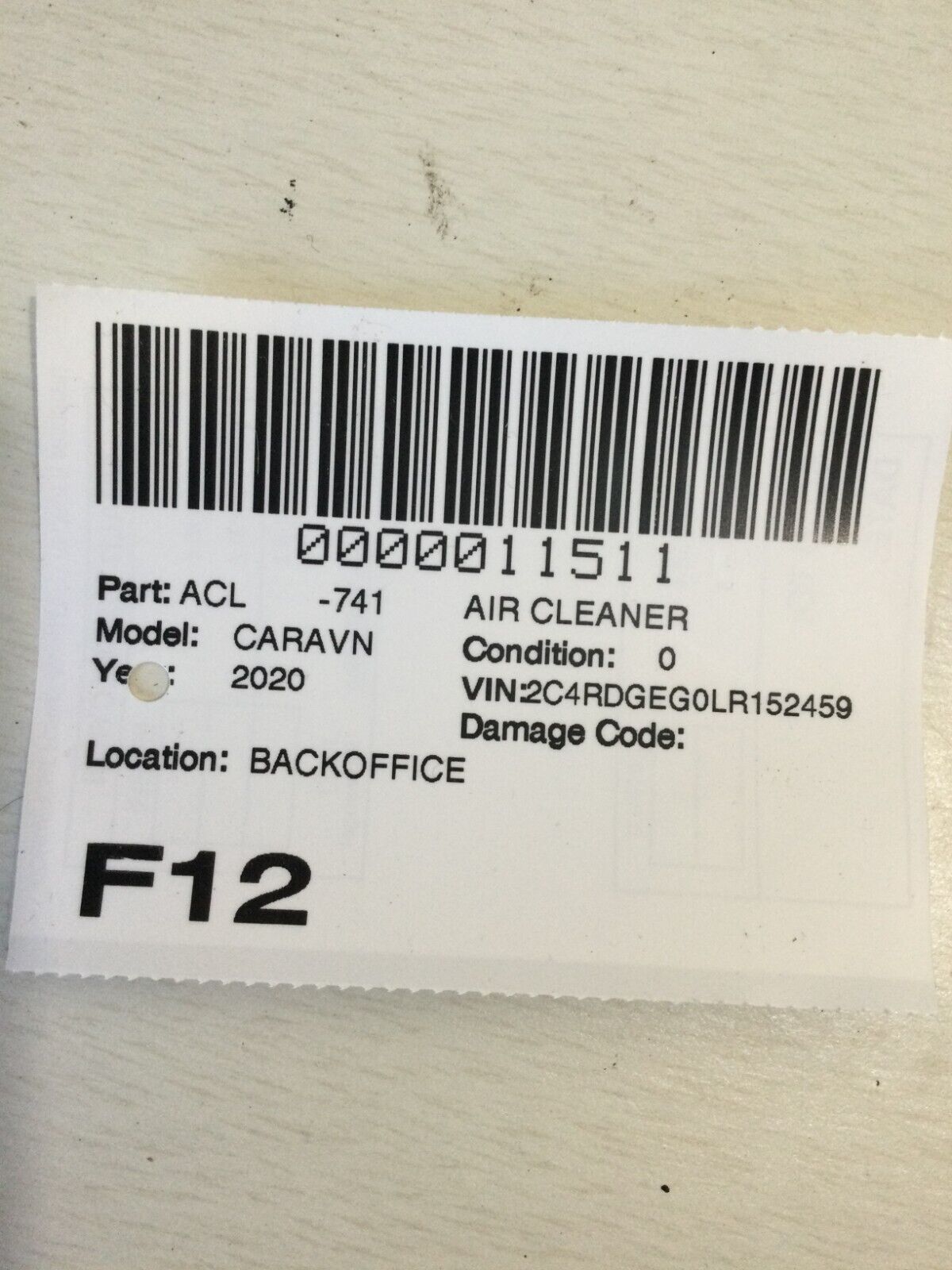 2020 Dodge Grand Caravan Air Cleaner Intake-duct Hose 04861731AD OEM