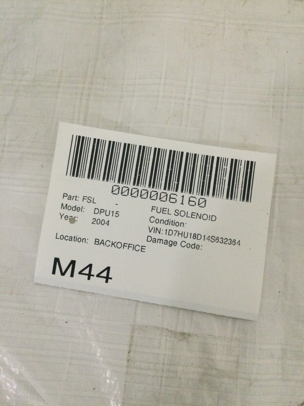 2004 Dodge Ram 1500 Fuel Vapor Canister Solenoid OEM 5.7L