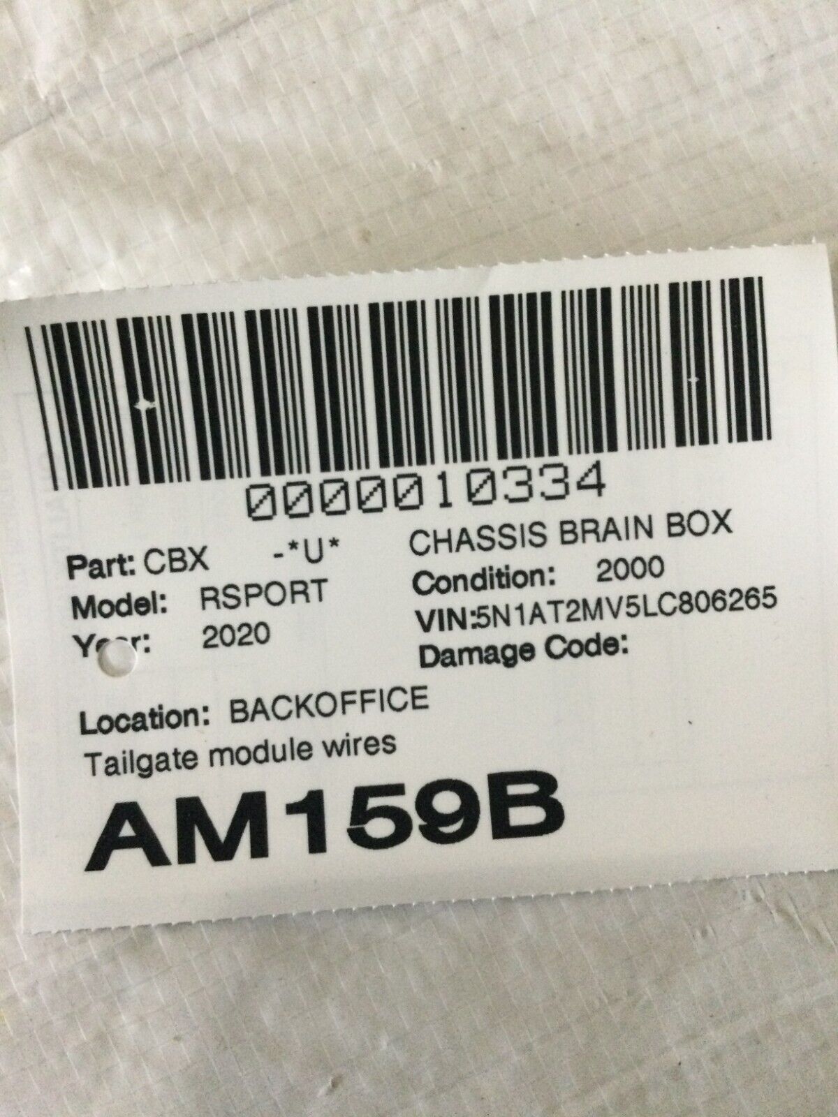 2020 Nissan Rogue Tailgate Kick Motion Sensor Harness 285T24BA0A OEM