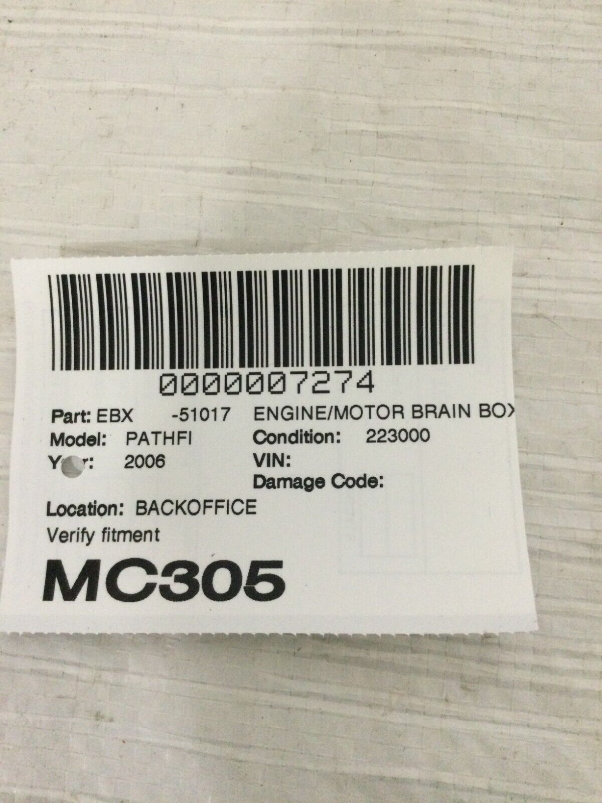 2006 Nissan Pathfinder Engine Control Module Unit Ecm MEC80-451 A1 6711 OEM